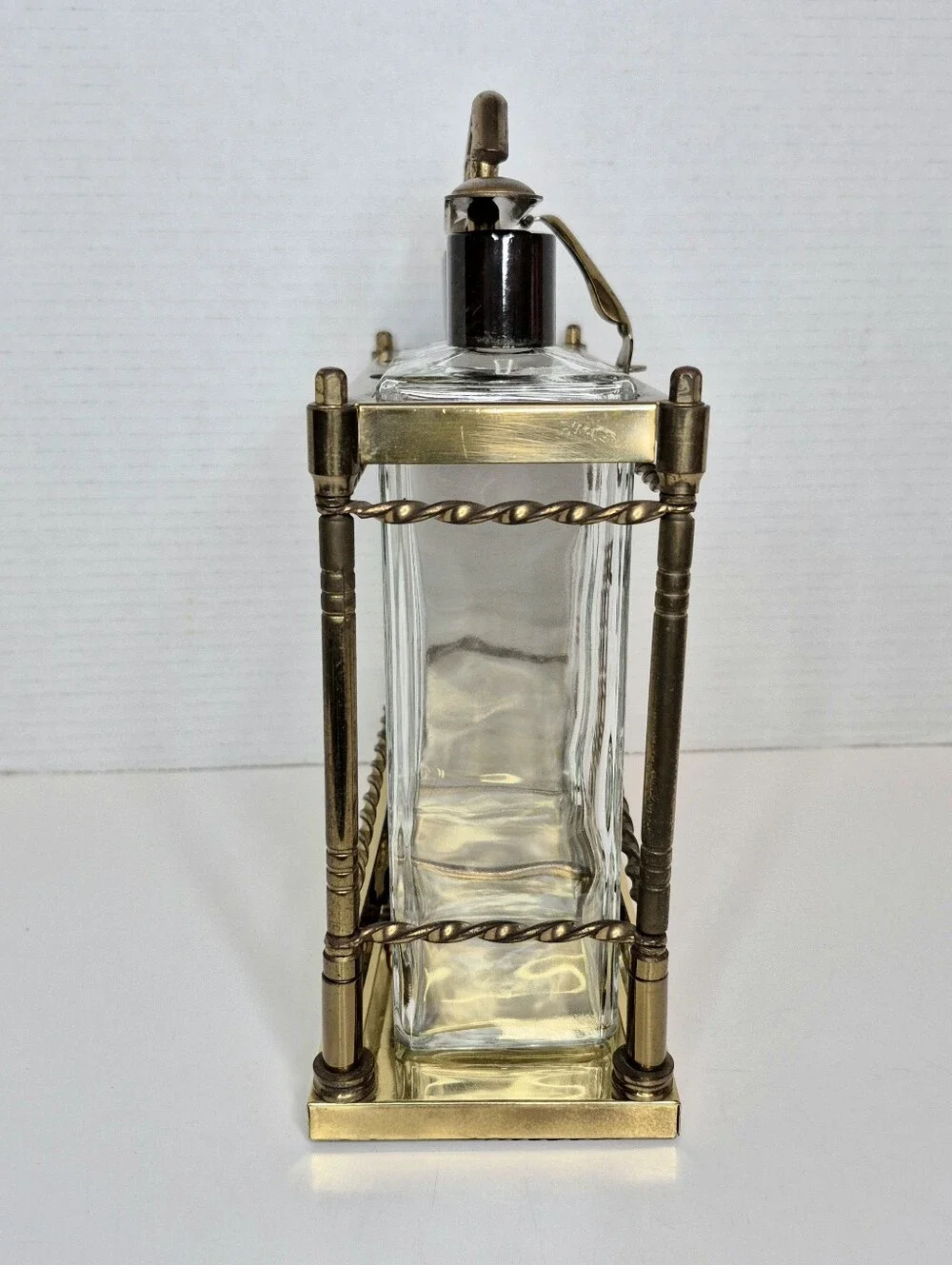 Vintage Tantalus Decanter Set Mid Century Modern Bar Caddy Liquor Glass Bottles
